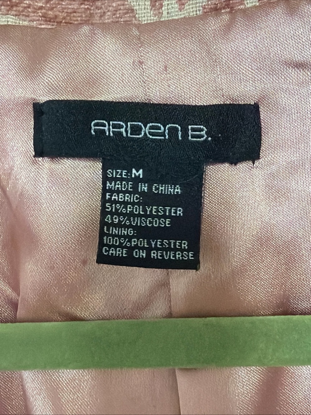 Y2K Arden B. blush pink floral brocade tapestry trench coat size medium - Picture 12 of 12
